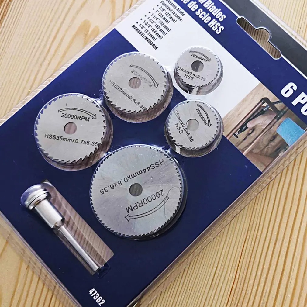 Cordless Rotary Tool Kit Accessories - 6 Stuks HSS Cirkelzaagblad Rotary Tool