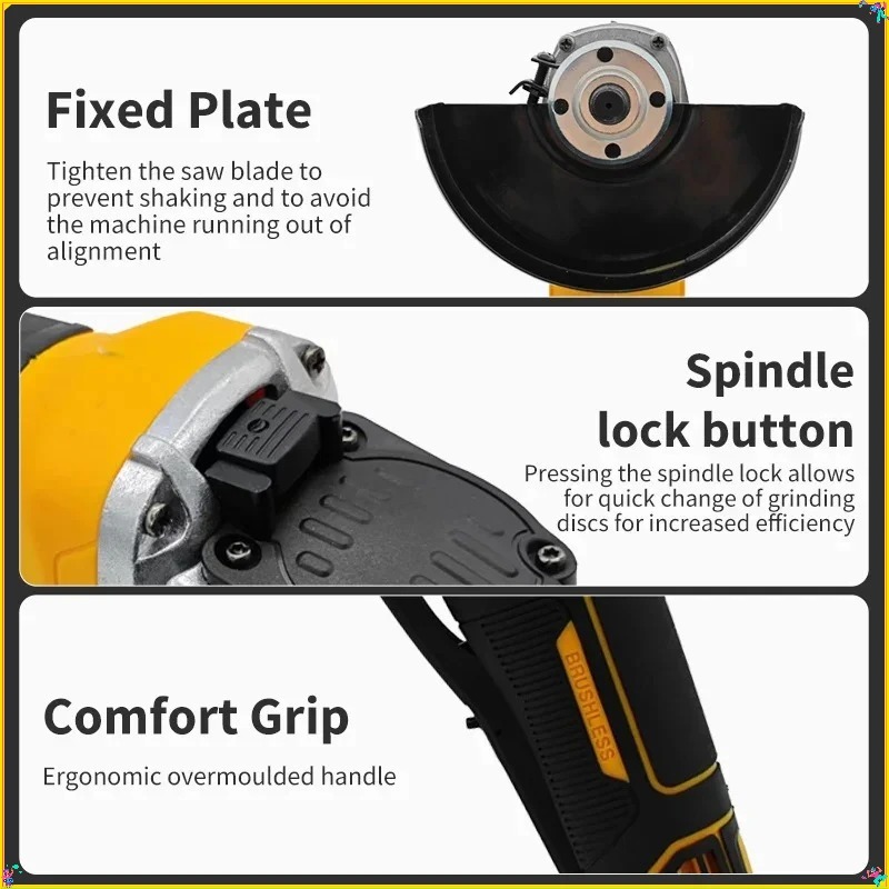 Dewalt 125mm vlakke kop haakse - Brushless Angle Grinder Battery Powered recensie en prijs