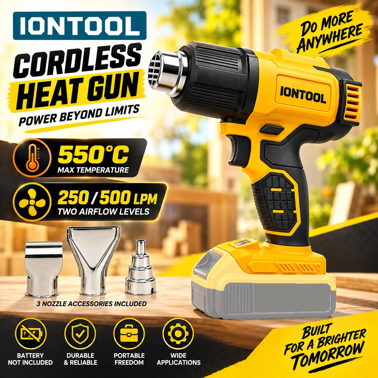 IONTOOL draadloze heteluchtpis - Cordless Heat Gun For Shrink Tubing recensie en prijs
